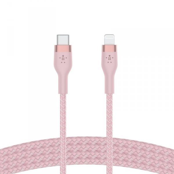 Belkin Kabel BoostCharge USB-C/Lightning Silikonowy w oplocie 1m różowy