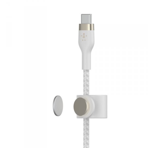 Belkin Kabel BoostCharge USB-C/USB-C silikonowy w oplocie 1m, biały