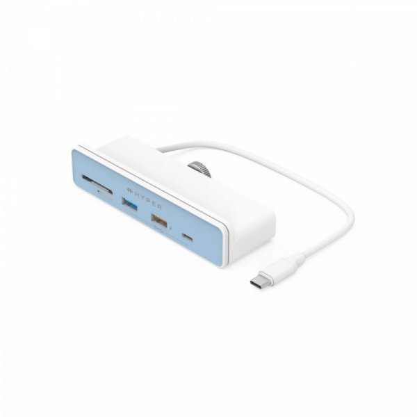 HyperDrive Hub Hyper 6-in-1 USB-C dla  iMac 24 cale (2021), HDMI, USB-C, 2x USB-A, SD, MiniSD, 7x kolor
