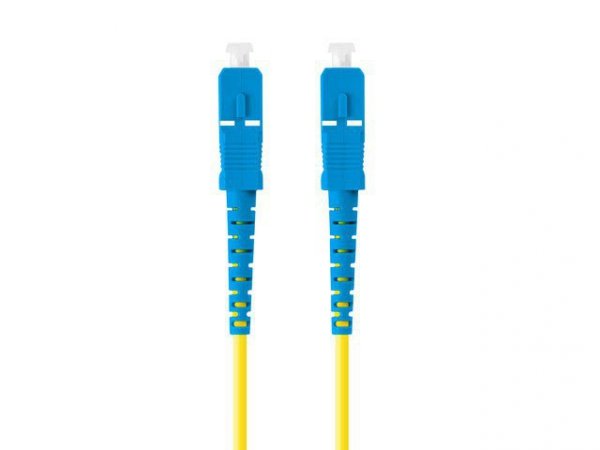 Lanberg Patchcord światłowodowy Sm Sc/Upc-Sc/Upc Simplex 3.0Mm 10M żółty