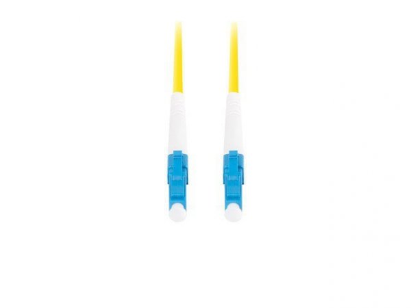 Lanberg Patchcord światłowodowy Sm Lc/Upc-Lc/Upc Simplex 3.0Mm 1M żółty