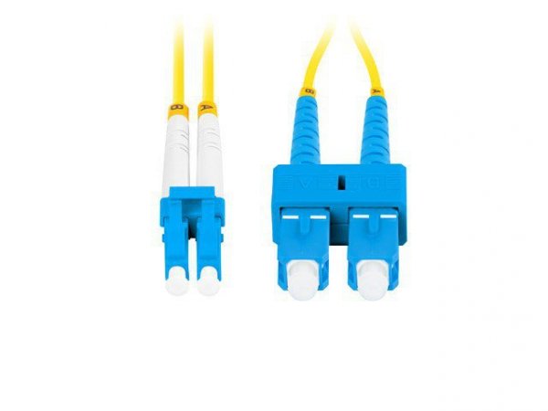 Lanberg Patchcord światłowodowy Sm Sc/Upc-Lc/Upc Duplex 3.0Mm 1M żółty