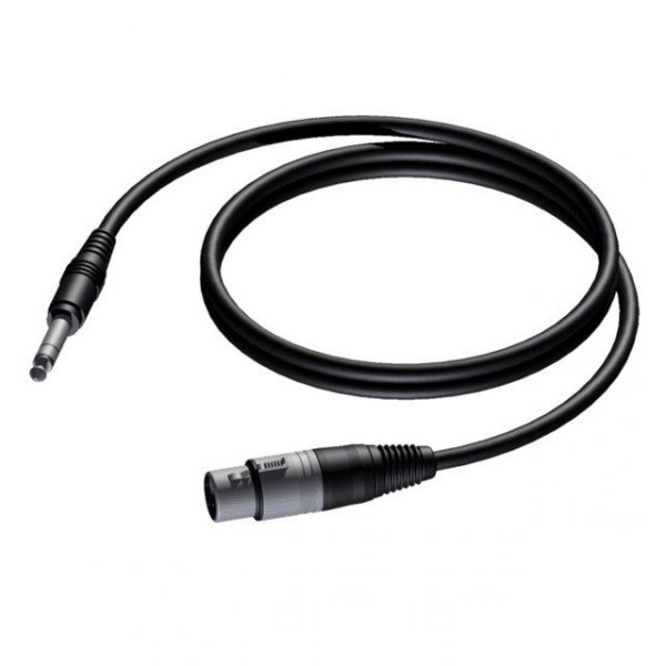 PROCAB Kabel XLR żeński - 6.3 mm złącze męskie stereo 1.5m - CAB723/1.5