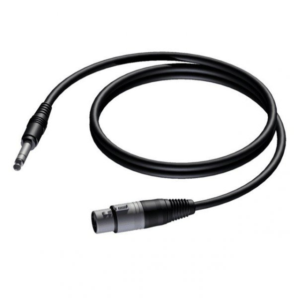 PROCAB Kabel XLR żeński - 6.3 mm złącze męskie stereo 1.5m - CAB723/1.5