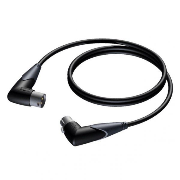 PROCAB Kabel XLR kątowy męski- XLR; kątowy żeński 5 m - CLA904/5