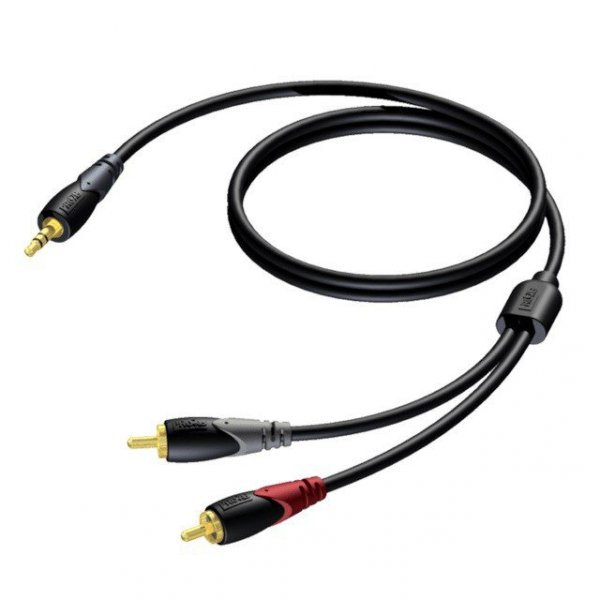 PROCAB Kabel 3,5 mm Jack Męski Stereo - 2x RCA/Cinch Męski 15 m - CLA711/15