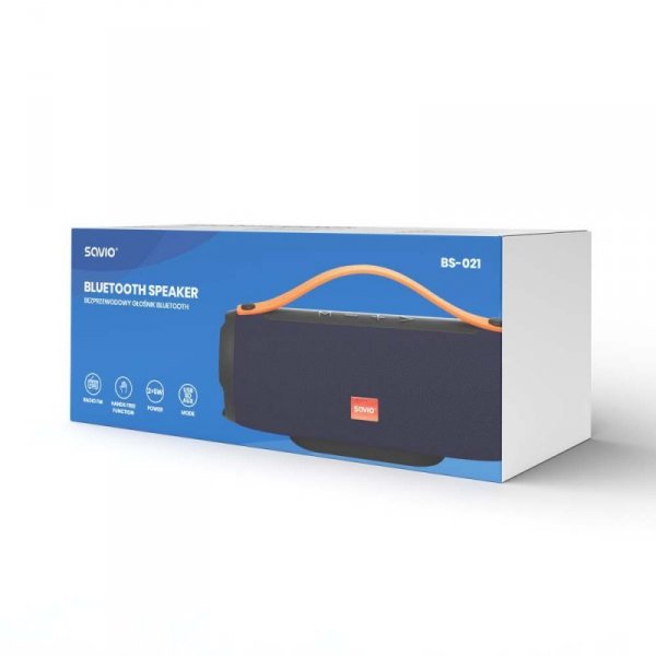 Savio Głośnik bezprzewodowy Bluetooth BS-021, niebieski