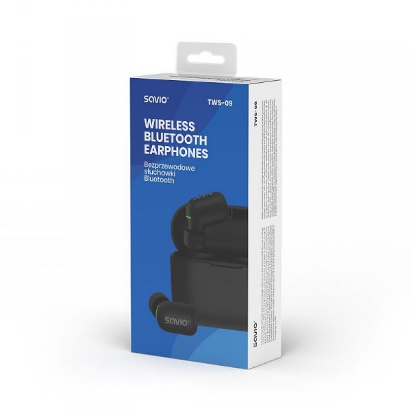Savio Słuchawki Bluetooth z mikrofonem, TWS-09