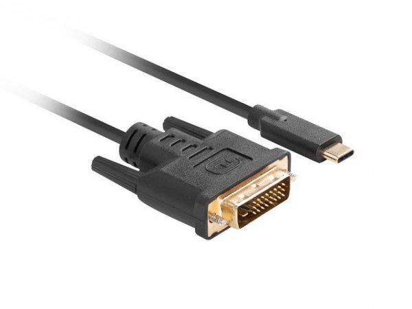 Lanberg Kabel USB-C(M)-&gt;DVI-D(24+1)(M) 1.8M czarny