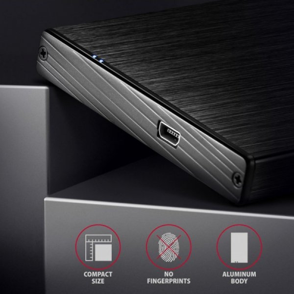 AXAGON EE25-XA3 Obudowa zewnętrzna aluminiowa, USB 3.2 GEN 1 SATA 3G 2,5&quot;