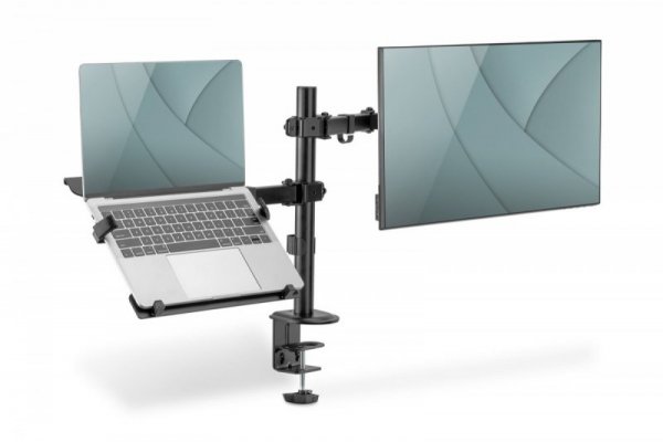 Digitus Uchwyt biurkowy na monitor z uchwytem na notebooka 1xLCD 32&quot; 9kg, 1xNotebook 15,4&quot; 4kg