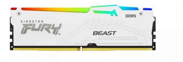Kingston Pamięć DDR5 Fury Beast RGB 32GB(2*16GB)/5200 CL36 biała