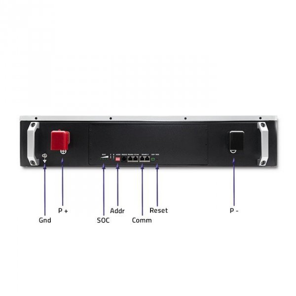 Qoltec Magazyn energii LiFePO4 | 7.2kWh | 48V | BMS | LCD