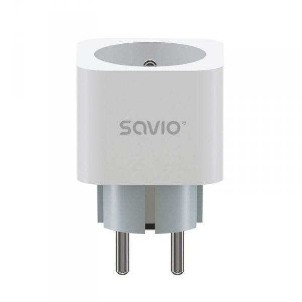 Savio Inteligentne gniazdko Wi-Fi 16A Pomiar zużycia energii, AS-01 Białe