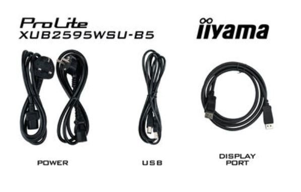 IIYAMA Monitor 25 cali XUB2595WSU-B5 IPS.PIVOT.16:10.USB.DP.HDMI.VGA.2x2W.  300(cd/m2).HAS(150mm)