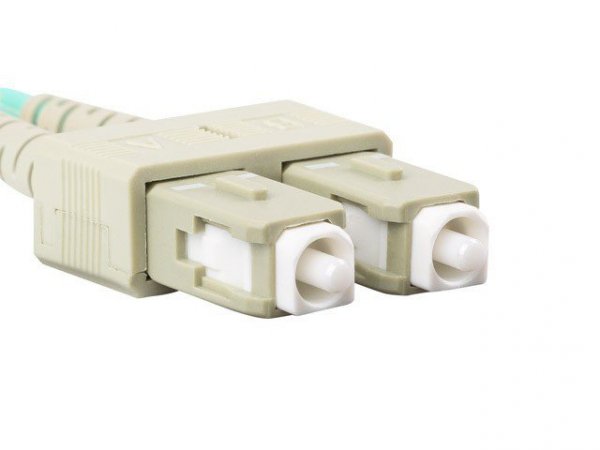 Lanberg Patchcord światłowodowy mm lc/upc-sc/upc duplex 3.0mm om4 50/125 0.5m fioletowy