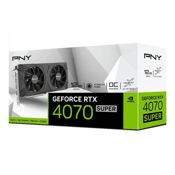 PNY Karta graficzna GeForce RTX 4070 SUPER 12GB VERTO DUAL FAN OC