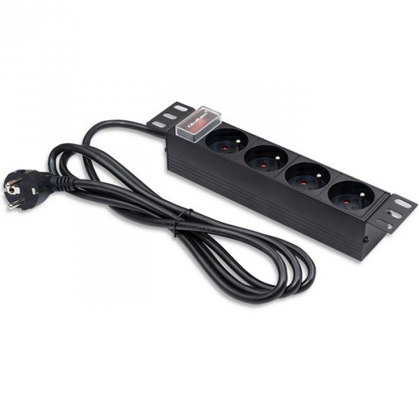 Qoltec Listwa zasilająca PDU do RACK 10&quot; | 1U | 16A | 4xFrench | 1.8m