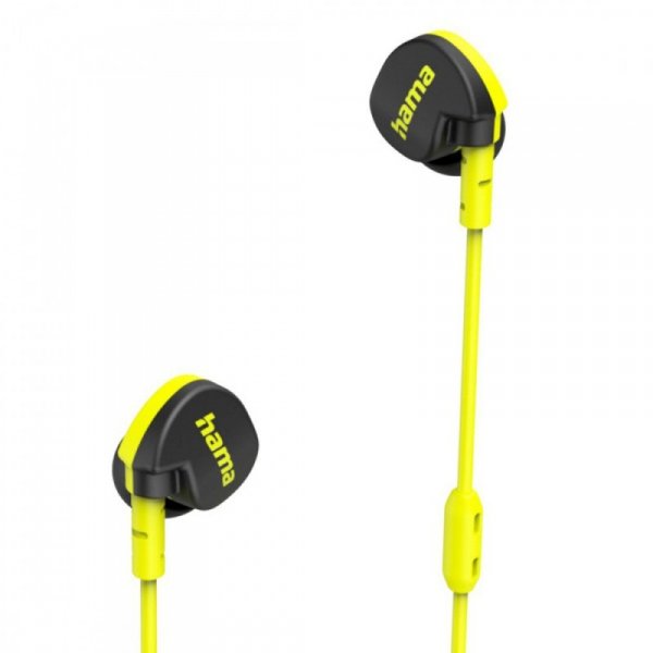 Hama Słuchawki Freedom Athletics II dokanałowe z mikfrofonem żółte