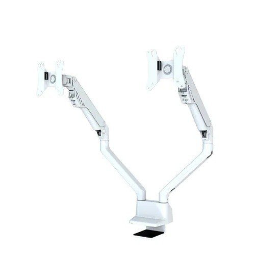 Neomounts Uchwyt biurkowy FPMA-D750DWHITE2 na 2 ekrany 10-32 cali 75x75-100x100 2-8kg h:20-51cm PIVOT 180 stopni