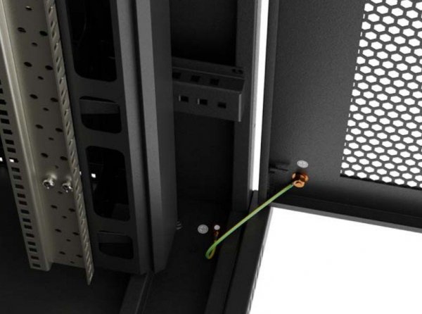Lanberg Szafa instalacyjna rack stojąca 19 cali 47U 800x1200 czarna drzwi    perforowane LCD (flat pack) V2