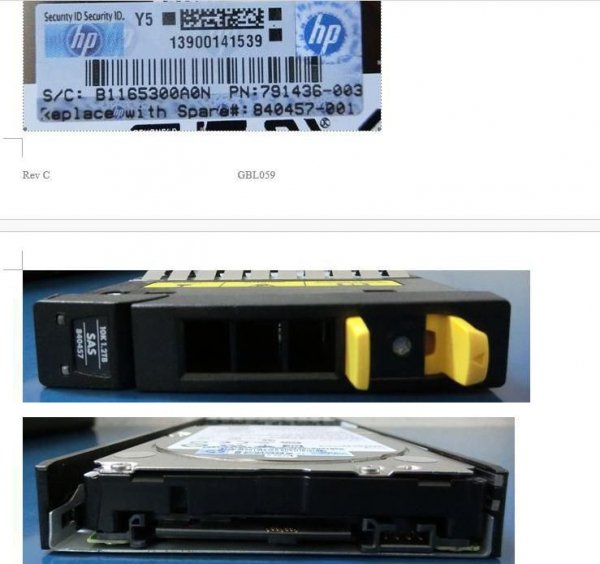 Hewlett Packard Enterprise DRV 1.2TB HDD 6G SAS SFF **Refurbished**