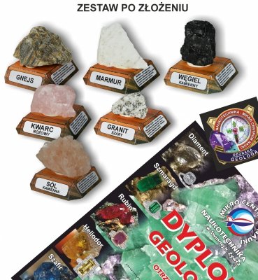 MINERAŁY Zestaw do samodzielnego montażu. 