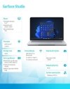 Microsoft Surface Laptop Studio Win10Pro i7-11370H^16GB^512GB^RTX3050Ti 4GB^14.4 cala Commercial Platinum ABR-00034