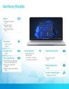 Microsoft Surface Laptop Studio Win10Pro i7-11370H^32GB^1TB^RTX3050Ti 4GB^14.4 cala Commercial Platinum ADI-00034