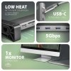 AXAGON HMC-10HLS Wieloportowy hub USB 9in1, 5Gbps, 4x USB-A, HDMI 4K^60Hz, GLAN, SD^microSD, PD 100W, 25cm USB-C kabel