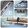 AXAGON HMC-7HX2 Wieloportovy hub USB 7in1, 5Gbps, 2x USB-A, 1x USB-C, 2x HDMI 4K^60Hz, GLAN, PD 100W, 15cm USB-C kabel