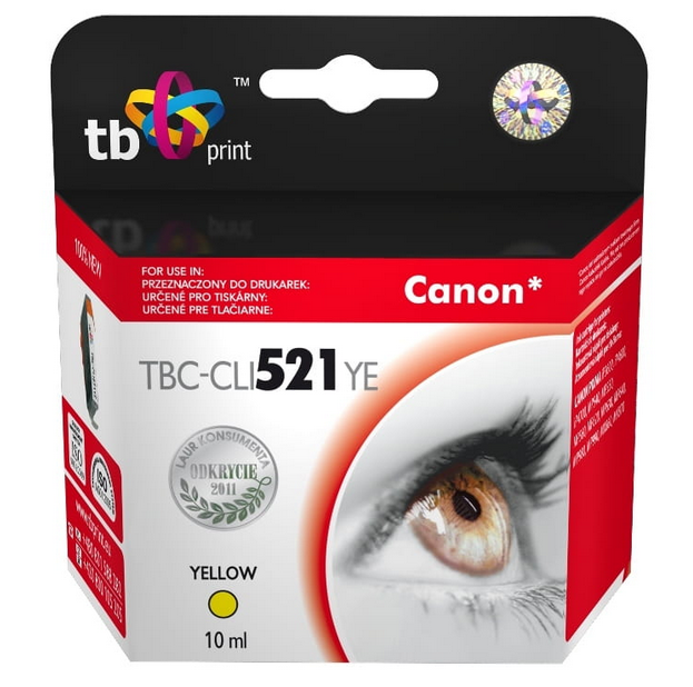 Tusz CANON TBC-CLI521YE Żółty ZAMIENNIK marki TB-PRINT
