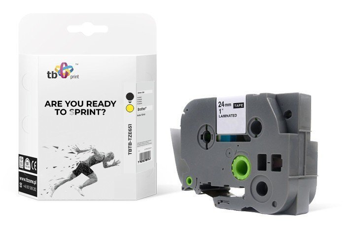 TB Print Taśma TBTB-TZE651 Brother Czarny na Żółtym 24x8mm 1szt.