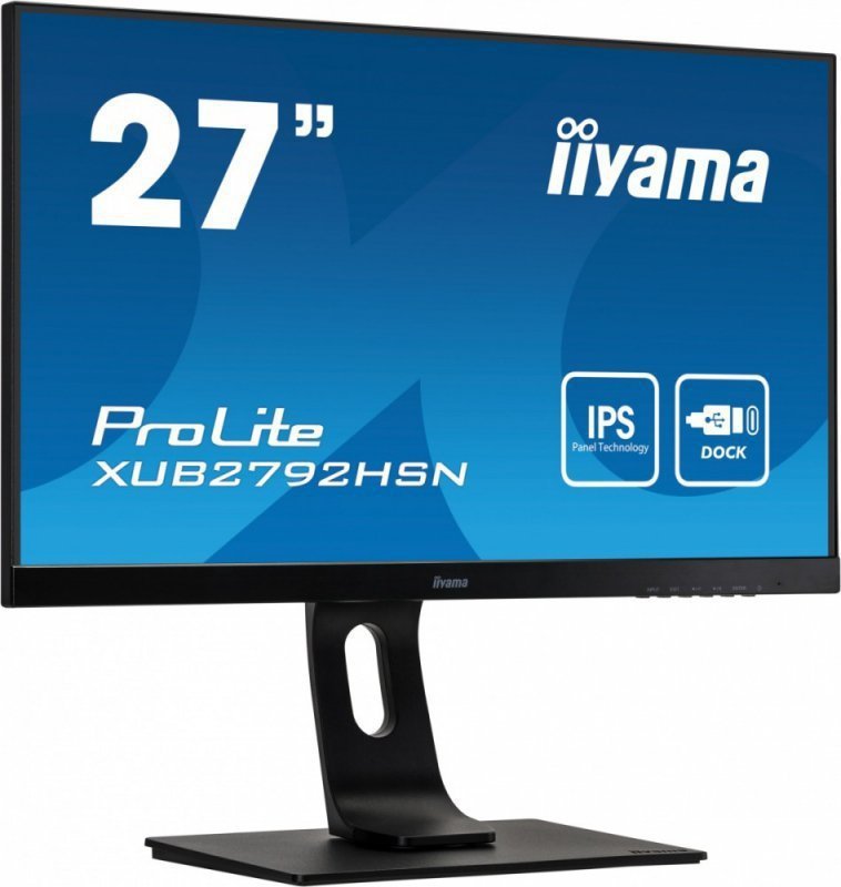 IIYAMA Monitor 27 cali XUB2792HSN-B1, IPS, FHD, USB-C DOCK, 2X2W, HDMI, DP, DAISY