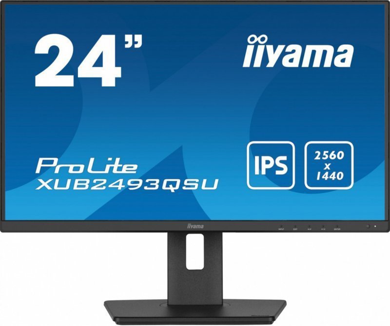 IIYAMA Monitor 23.8 cala XUB2493QSU-B5 IPS,QHD,HDMI,DP,HAS(150mm),2x2W,USB3.0