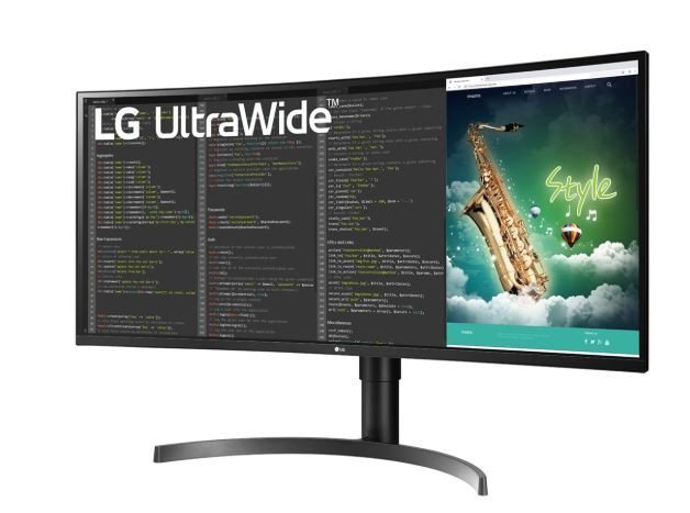 LG Electronics Monitor 35 cali 35WN75C-B 21:9 QHD Curved USB-C FreeSync