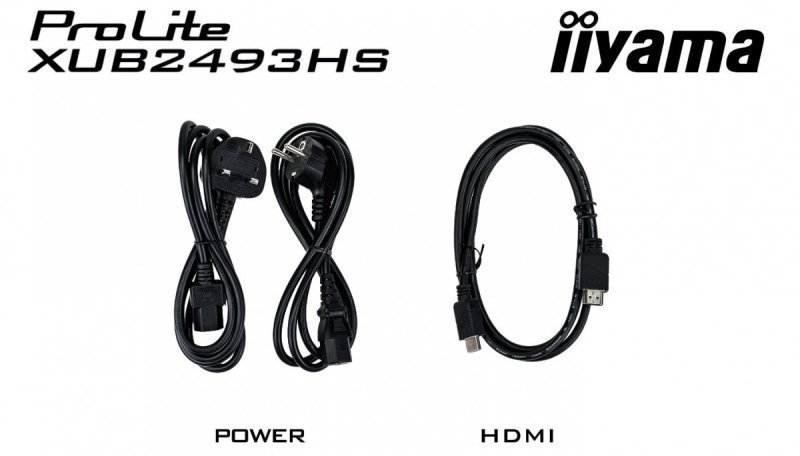 IIYAMA Monitor ProLite 23.8 cala XUB2493HS-B6 A, IPS, HDMI, DP, 2x2W, HAS, 300cd^m2, obrót stopy 120 stopni