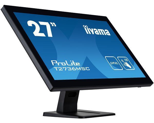 iiyama ProLite T2752MSC-B1 monitor komputerowy 68,6 cm (27&quot;) 1920 x 1080 px Full HD LED Ekran dotykowy Czarny