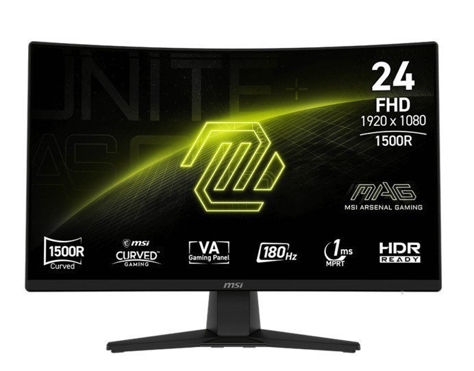 MSI Monitor MAG 242C 23.6 cala^LED^FHD^Curved^180Hz^czarny
