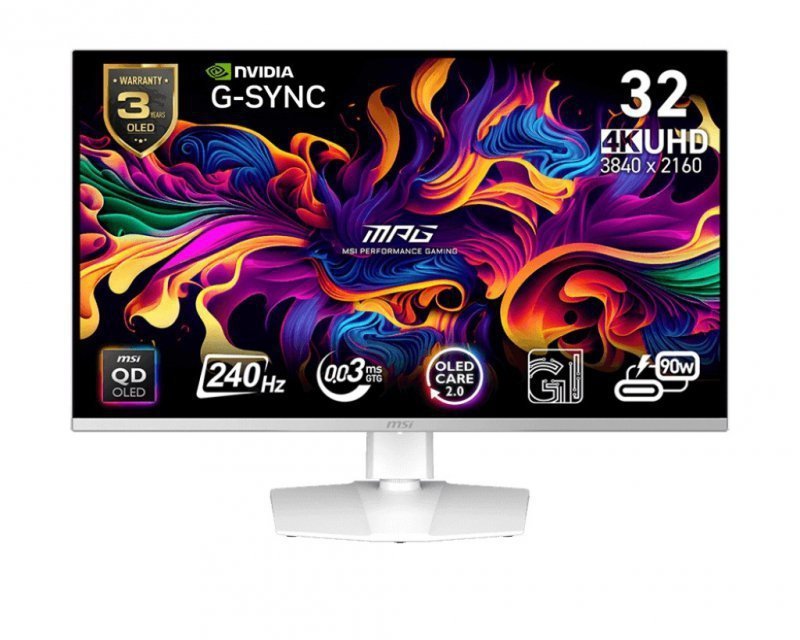 MSI Monitor MPG 321URXW QD-OLED 31.5''^LED^UHD^Flat^240Hz^Black