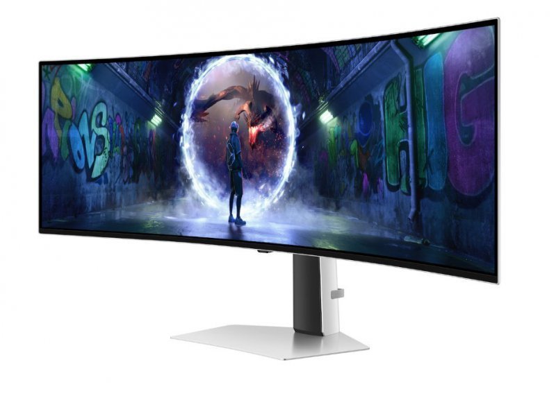 Samsung Monitor 49 cali Odyssey G9 G95SD OLED 5120x1440 DQHD 32:9 1xHDMI 1xmicroHDMI 1xDP 1xUSB-C 2xUSB 0,03ms 240Hz zakrzywiony