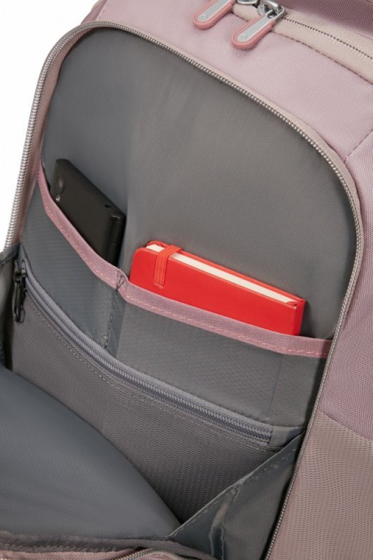 Samsonite Plecak na laptopa 14.1 cala Guardit Classy różowo-szary