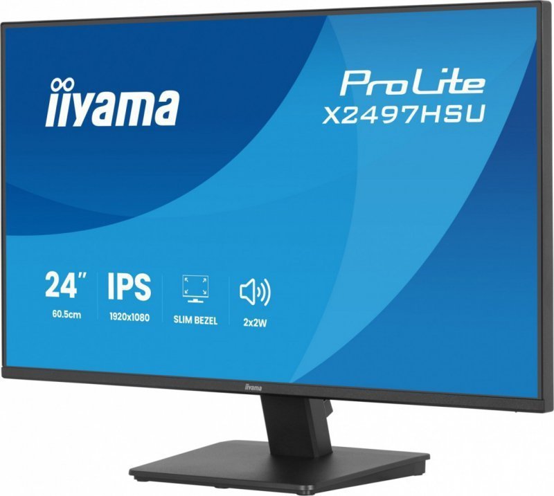 IIYAMA Monitor  ProLite 23.8 cala X2497HSU-B1 IPS,FHD,HDMI,DP,120Hz,350CD,2xUSBv3.2,   2xUSB-C, GW 5lat