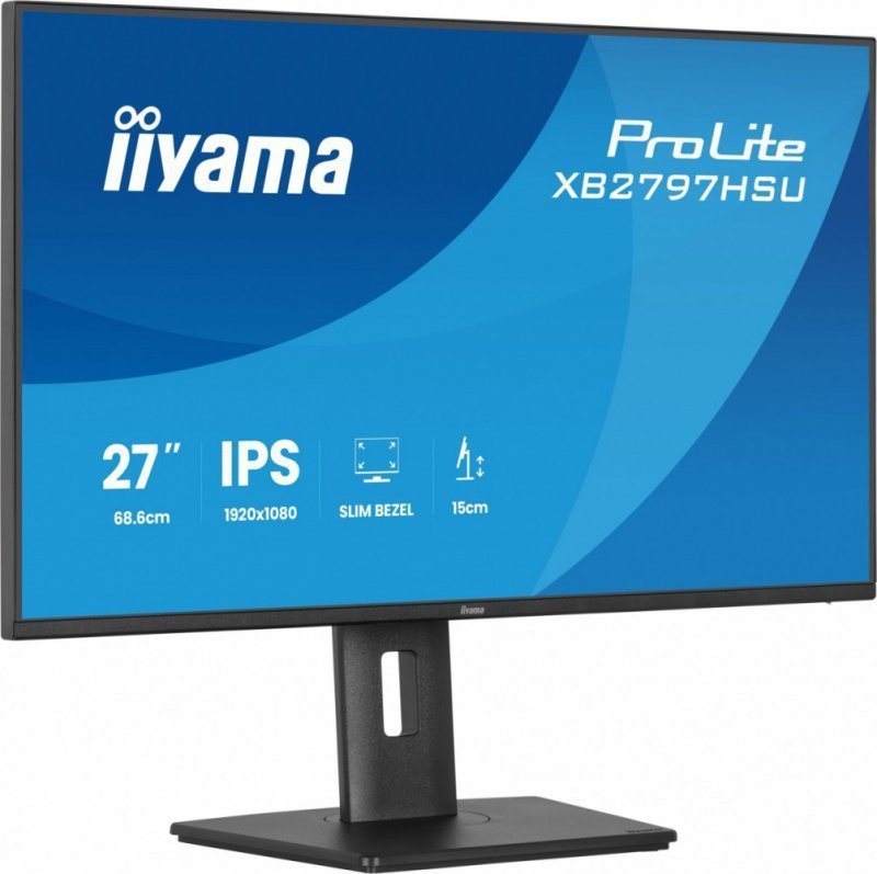 IIYAMA Monitor ProLite 27 cali XB2797HSU-B1 IPS,FHD,HDMI,DP,120Hz,2xUSBv3.2,        2xUSB-C, 350 CD, 2x2W, HAS 150^PIVOT