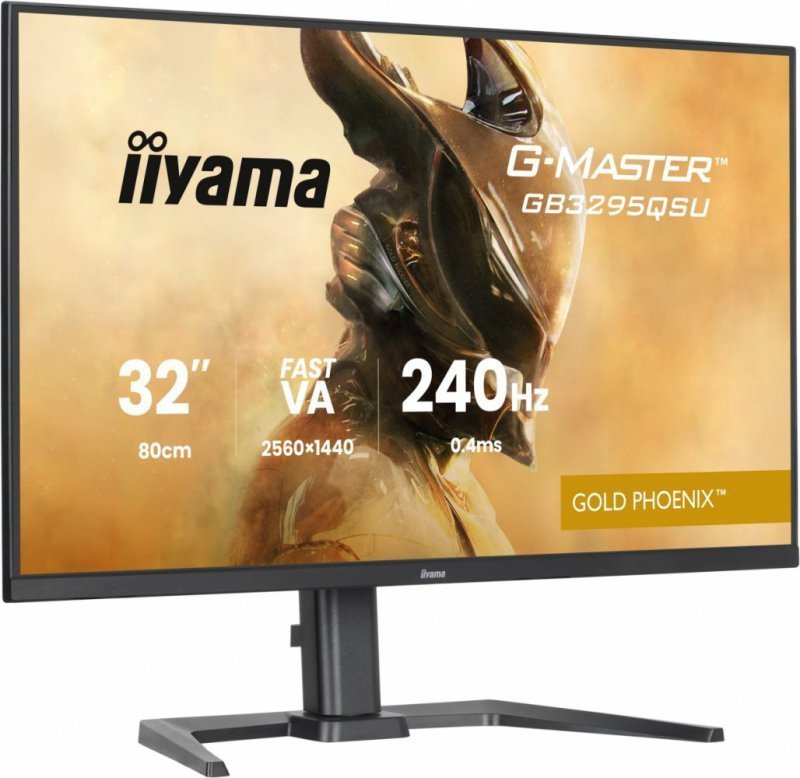 IIYAMA Monitor G-Master 31.5 cala GB3295QSU-B1 QHD,FastVA,240Hz,2xHDMI,DP,400cd,0,4ms, 2xUSB 3.2 , 2xUSB-C, HAS 150, FreeSync Pr