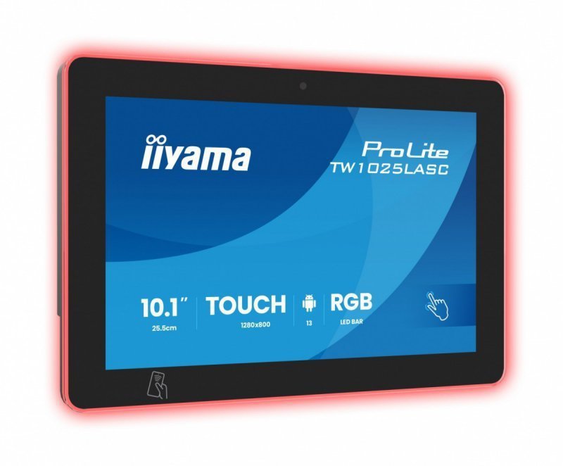 IIYAMA Monitor ProLite 10.1 cala TW1025ALASC-B3PNR,10P.DOT.IPS,WIFI,450 cd^m2,2x2W,3xUSB, RJ45, MICRO, A14, NFC , kamera interne
