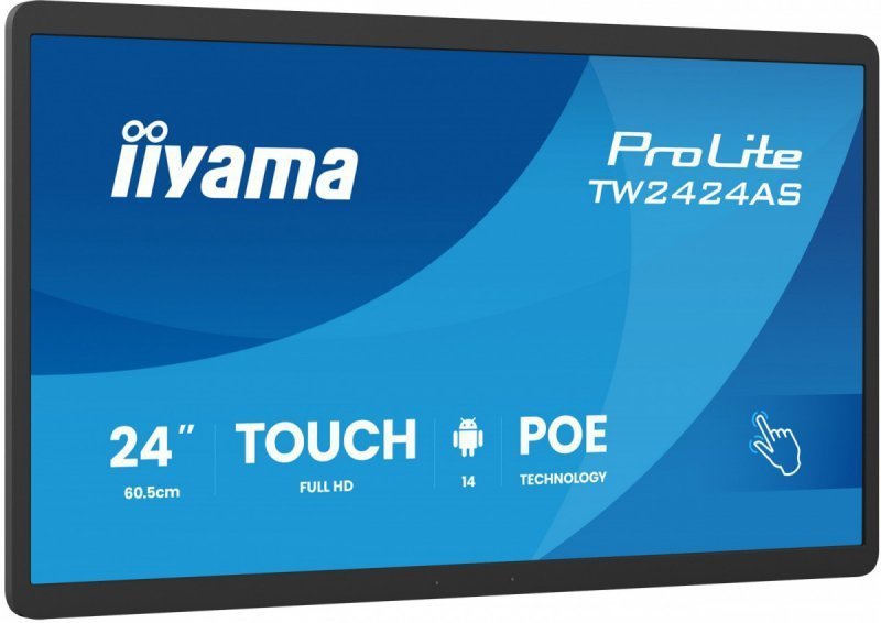 IIYAMA Monitor 23.8 cala ProLite TW2424AS-B3P POJ.10PKT.24^7,ANDROID14, IPS, USB-C,   2x5W, RJ45,dubbele microfoon, antireflecti