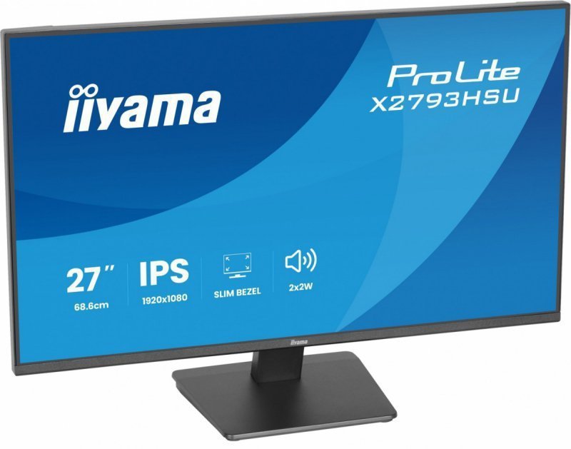 IIYAMA Monitor 27 cali X2793HSU-B1 IPS.HDMI.DP.120Hz,2xUSB, 1500:1,350cd,   cienka ramka z 4 stron