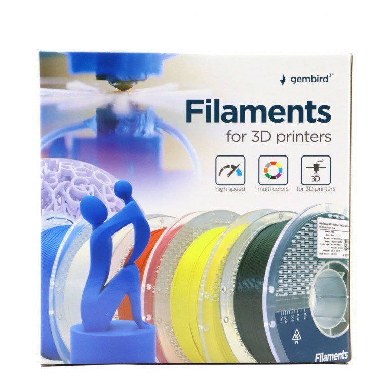 Gembird Filament ABS High Speed, 1,75 mm, 1 kg, czarny