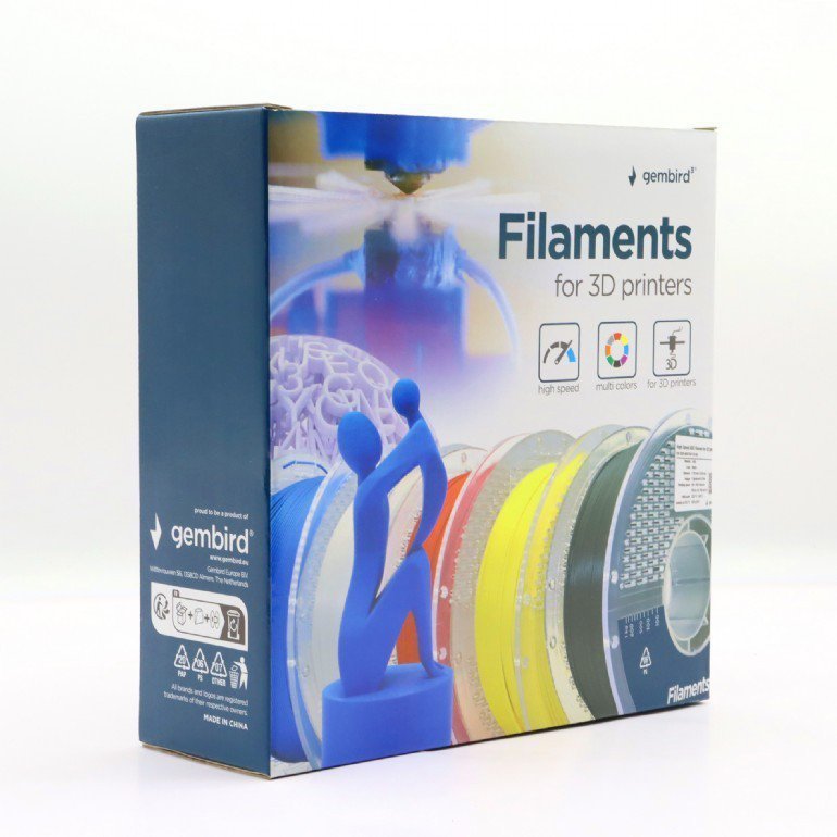 Gembird Filament PETG High Speed, 1,75 mm, 1 kg, biały